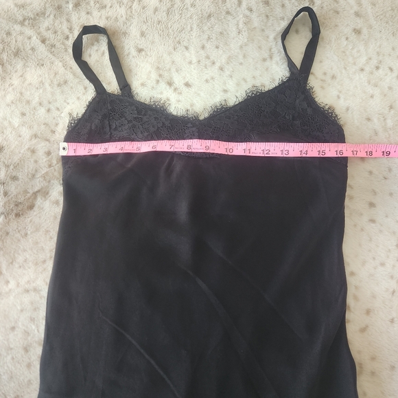 Rebecca Minkoff Black Lace Trim Midi Slip Dress Size M & S NWOT - Picture 14 of 16